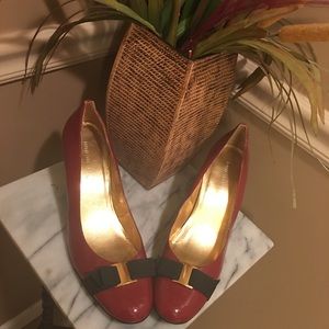 New Nine West Red Paten Leather Pump Size12